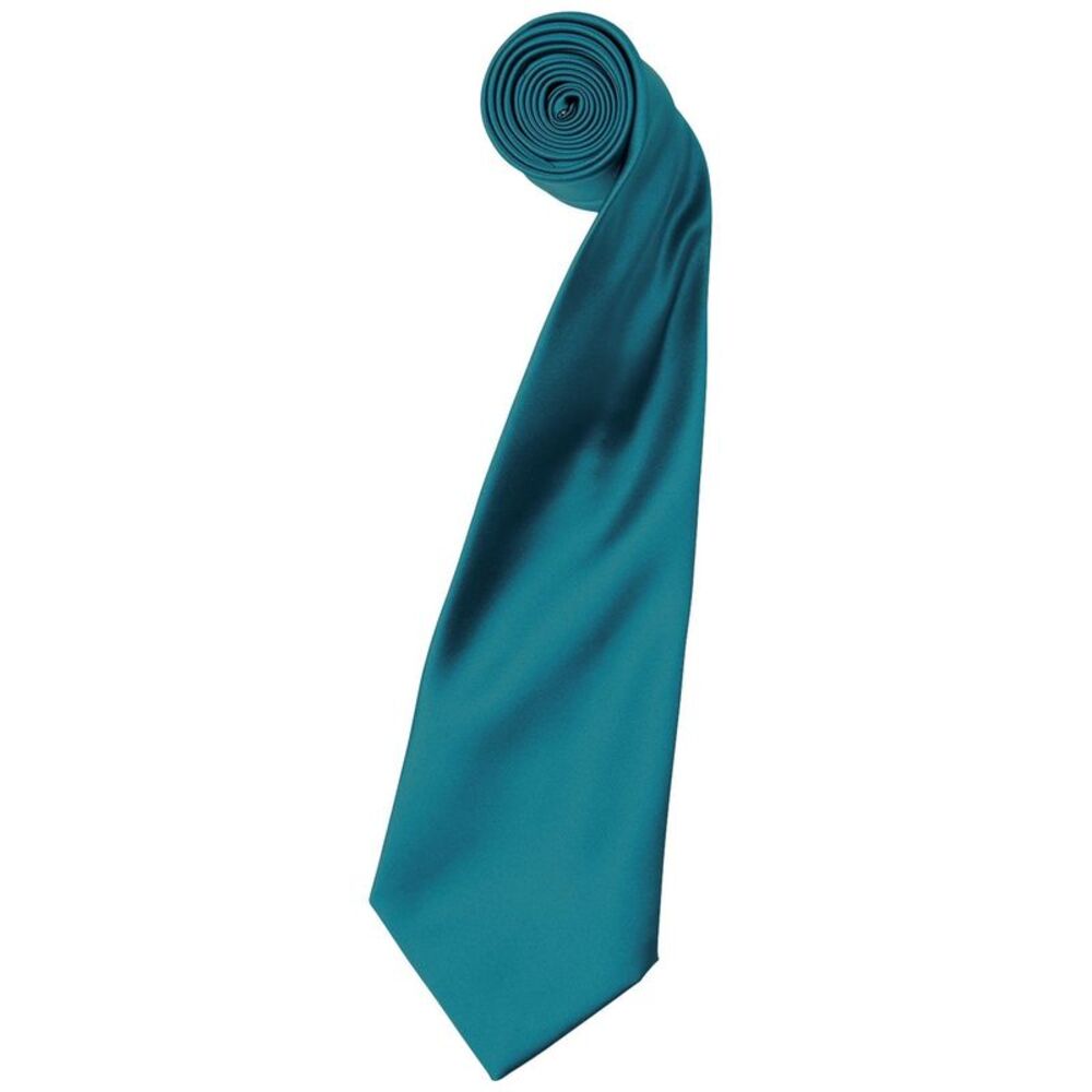 Premier Unisex Adult Colours Satin Tie / Teal